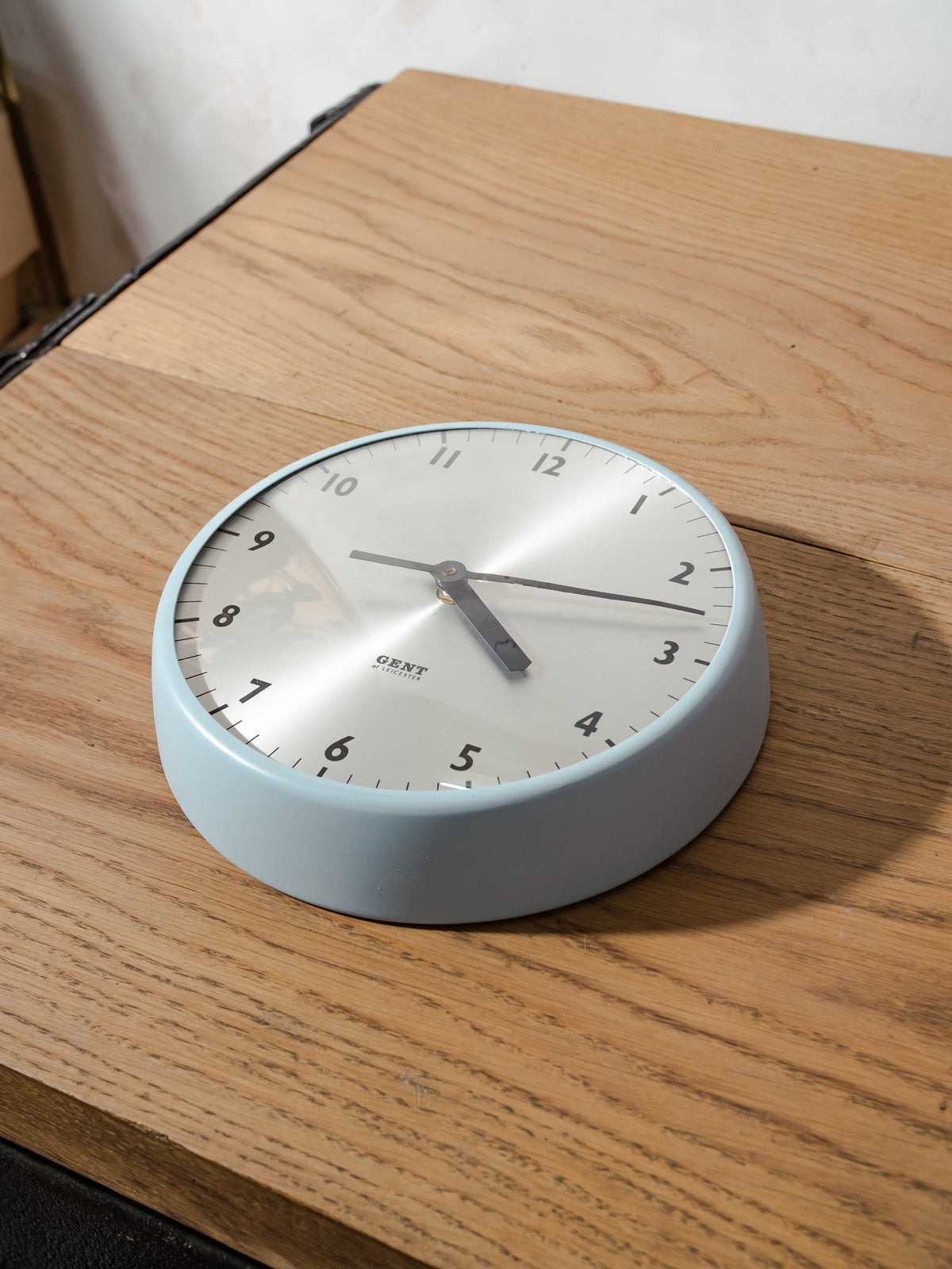 Gent of Leicester Slave Clock | 1960s Baby Blue Factory Clock, Quartz Movement