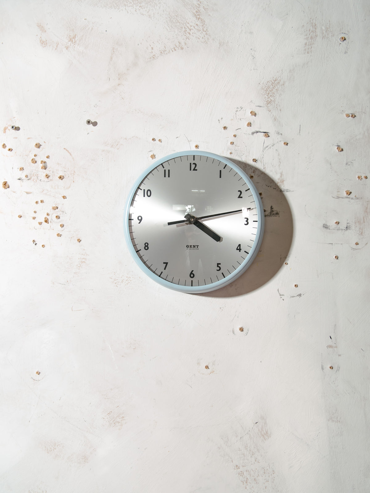 Gent of Leicester Slave Clock | 1960s Baby Blue Factory Clock, Quartz Movement