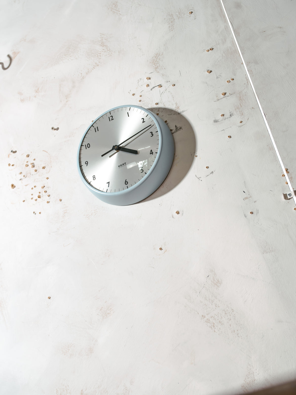 Gent of Leicester Slave Clock | 1960s Baby Blue Factory Clock, Quartz Movement