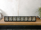 Vintage Siemens Theater Batten Lamp | 8 x E27 Podiumlichtbalk met Metalen Rooster, Zwarte Industriële Voetlicht Lamp, Hang, Zet Rechtop of Leg Plat