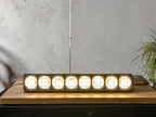Vintage Siemens Theater Batten Lamp | 8 x E27 Podiumlichtbalk met Metalen Rooster, Zwarte Industriële Voetlicht Lamp, Hang, Zet Rechtop of Leg Plat