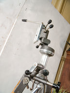 Vintage Grote Berlebach Mulda Houten Studiostatief | Compleet, Volledig Origineel Camerastatief met Pan-Tilt Kop en Tandheugel Middenkolom