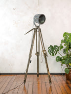 Soviet JP54 "Rocket" Spotlight Floor Lamp | Vintage 1970s USSR Studio Light on Ertel-Werk Tripod