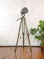 Soviet JP54 "Rocket" Spotlight Floor Lamp | Vintage 1970s USSR Studio Light on Ertel-Werk Tripod