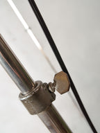 LITA Theatre Spotlight Floor Lamp | 1950s French Fresnel Projector on Rare Original Rolling Tripod