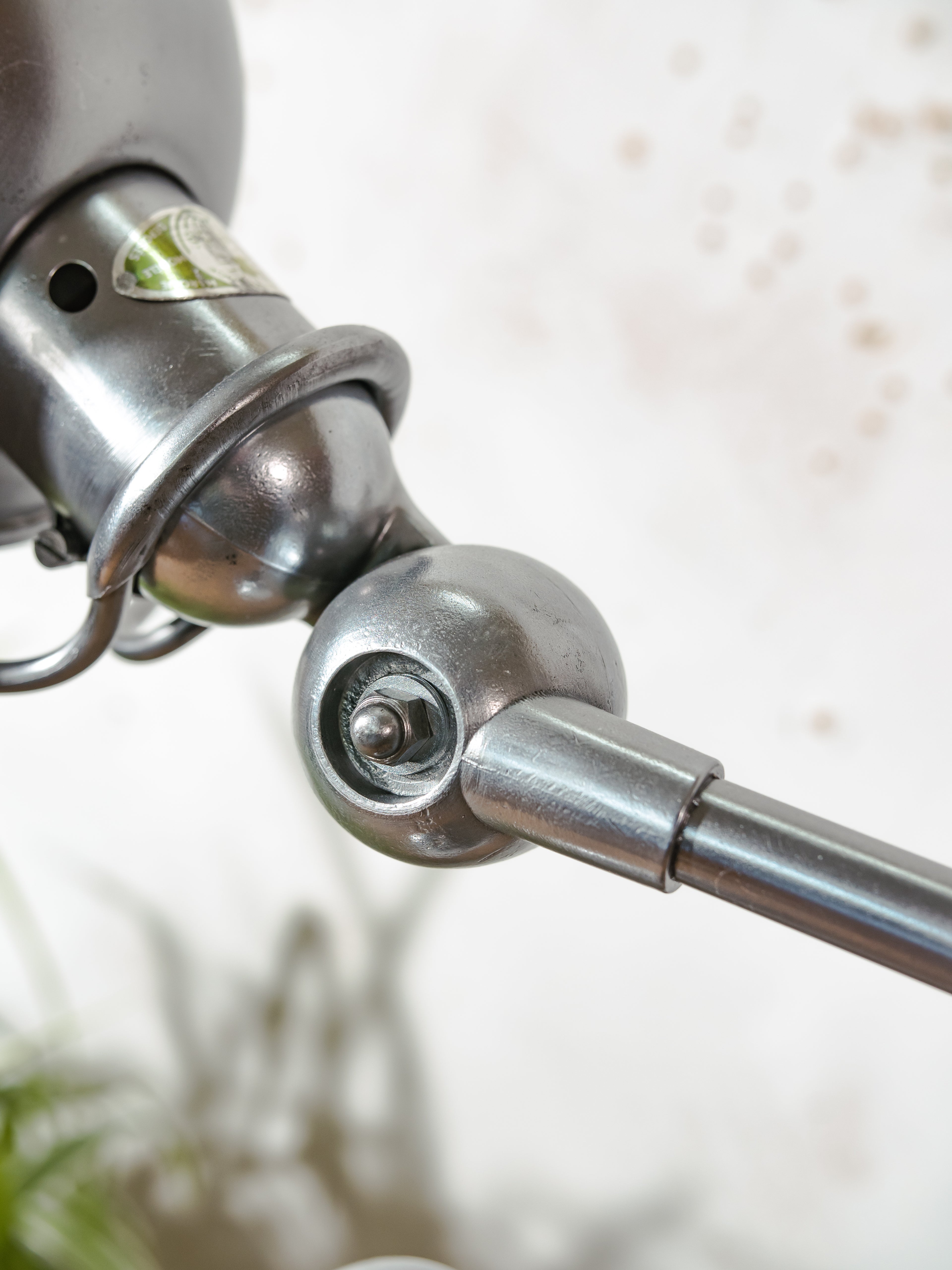 Vintage Jieldé 3 Arm Workshop Lamp on Brake Disc | 1950s French Designer Desk Lamp | Polished | Rewired | Jean-Louis Domecq | Loft Light