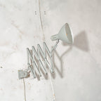 Vintage 1960s gray Hala Zeist Scissor Lamp, Model 110, Accordion Sconce