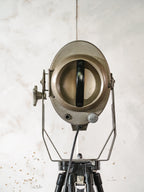 Vintage 1960s ADB Belgium Theater Spotlight Floor Lamp | Industrial Tripod Stage Light | Rewired E27 | Flood & Spot | Loft Lighting Decor