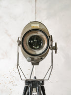 Vintage 1960s ADB Belgium Theater Spotlight Floor Lamp | Industrial Tripod Stage Light | Rewired E27 | Flood & Spot | Loft Lighting Decor