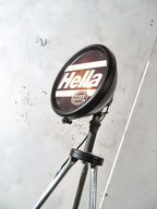Upcycled spotlight lamp, HELLA rally geïnspireerde statief vloerlamp, industriële verlichting uit de jaren 50