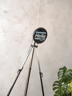 Upcycled spotlight lamp, HELLA rally geïnspireerde statief vloerlamp, industriële verlichting uit de jaren 50