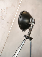 Upcycled spotlight lamp, HELLA rally geïnspireerde statief vloerlamp, industriële verlichting uit de jaren 50