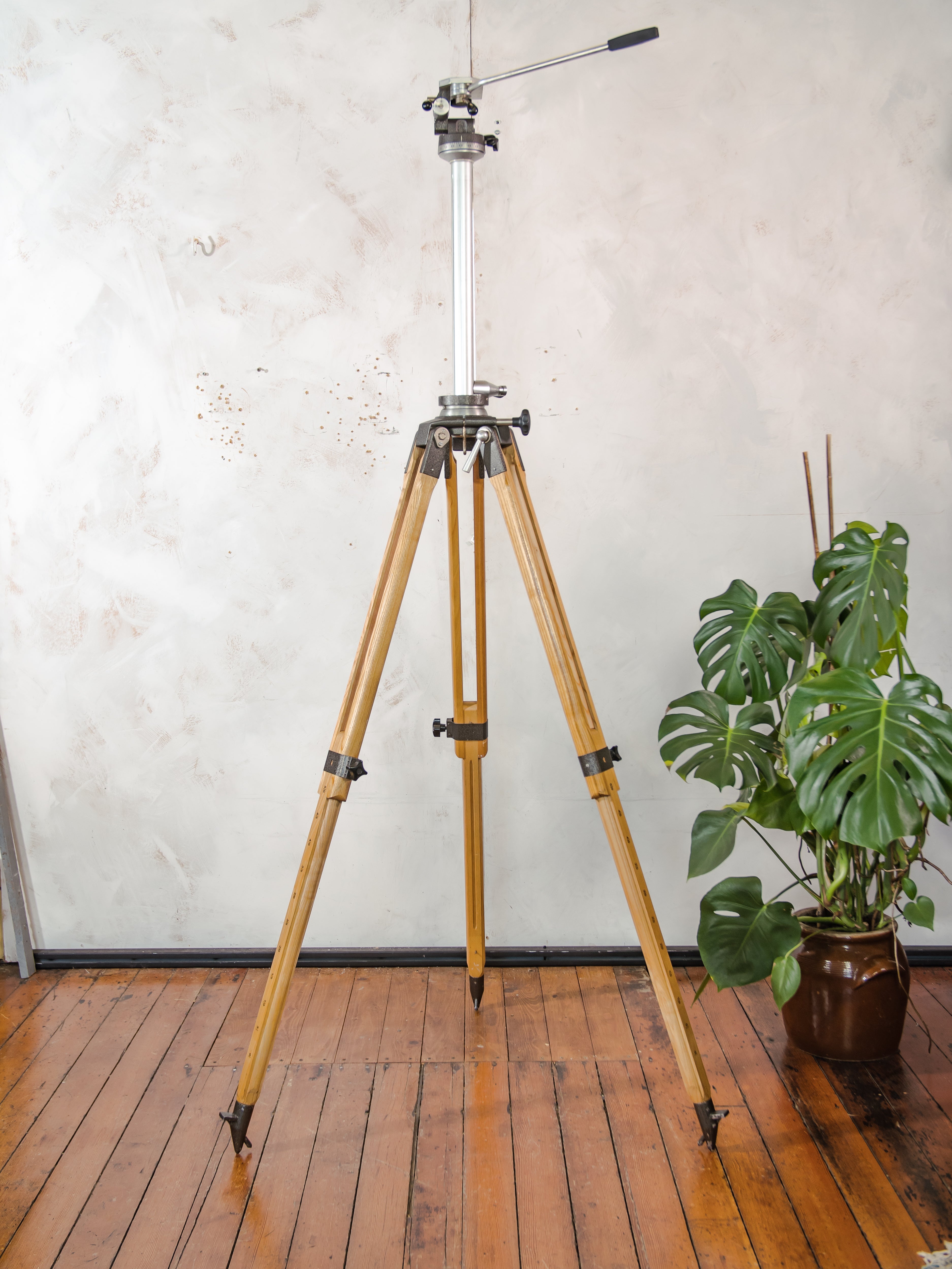 Vintage Large Solid Berlebach Mulda Wooden Photography Studio Tripod with Camera Head - Collectors item