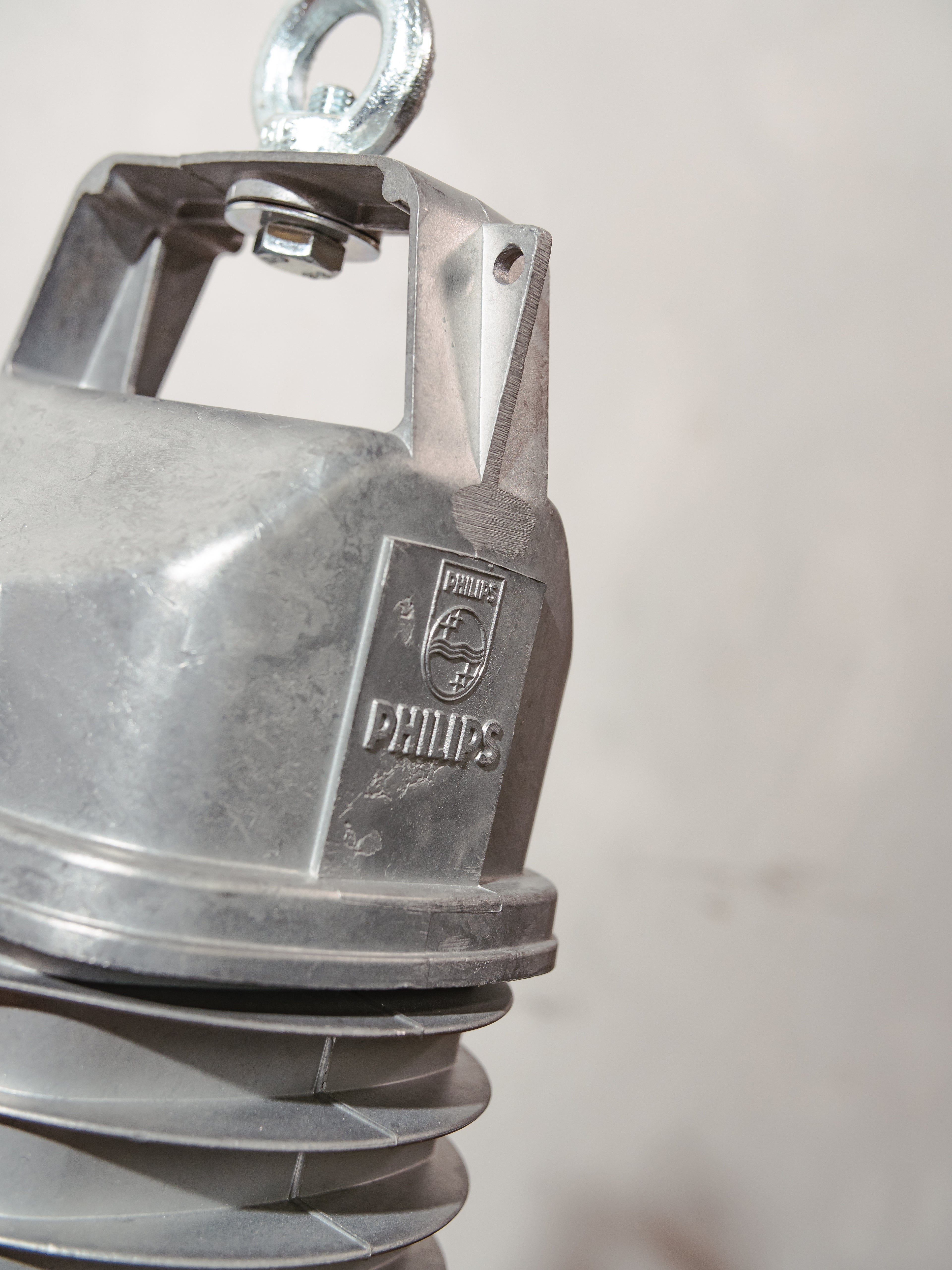 Industrial Black Enamel Pendant Light 1950s, Vintage Philips HDK 250, Large Factory Lamp, Kitchen Hanging Barn lighting