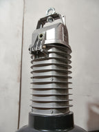Industriële hanglamp van zwart emaille uit de jaren 50, vintage Philips HDK 250, grote fabriekslamp, hanglamp voor in de keuken of schuur.