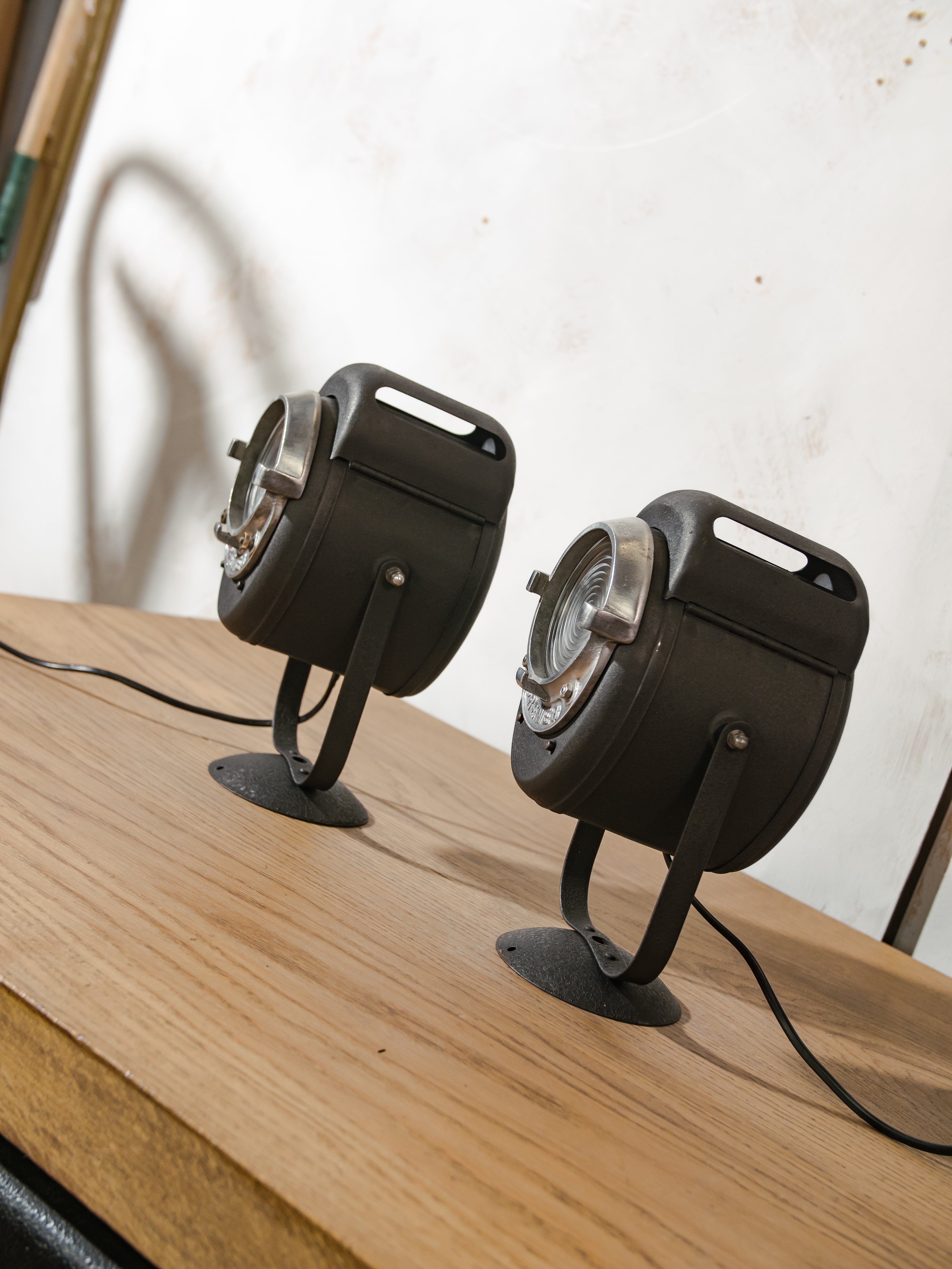 Vintage 1950s A.E. Cremer Paris Baby spotlight Lamp, Original Industrial Theater Lighting