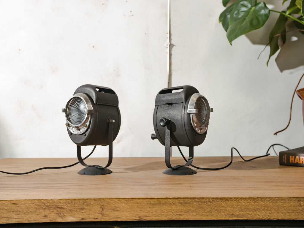 Vintage 1950s A.E. Cremer Paris Baby spotlight Lamp, Original Industrial Theater Lighting