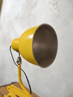 Vintage Yellow SIS Scissor Wall Lamp, 1960s Industrial Accordion Light, Workshop Wall Light, Retro Industrial Lighting