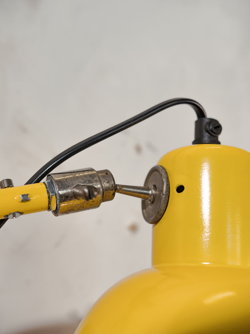 Vintage Yellow SIS Scissor Wall Lamp, 1960s Industrial Accordion Light, Workshop Wall Light, Retro Industrial Lighting