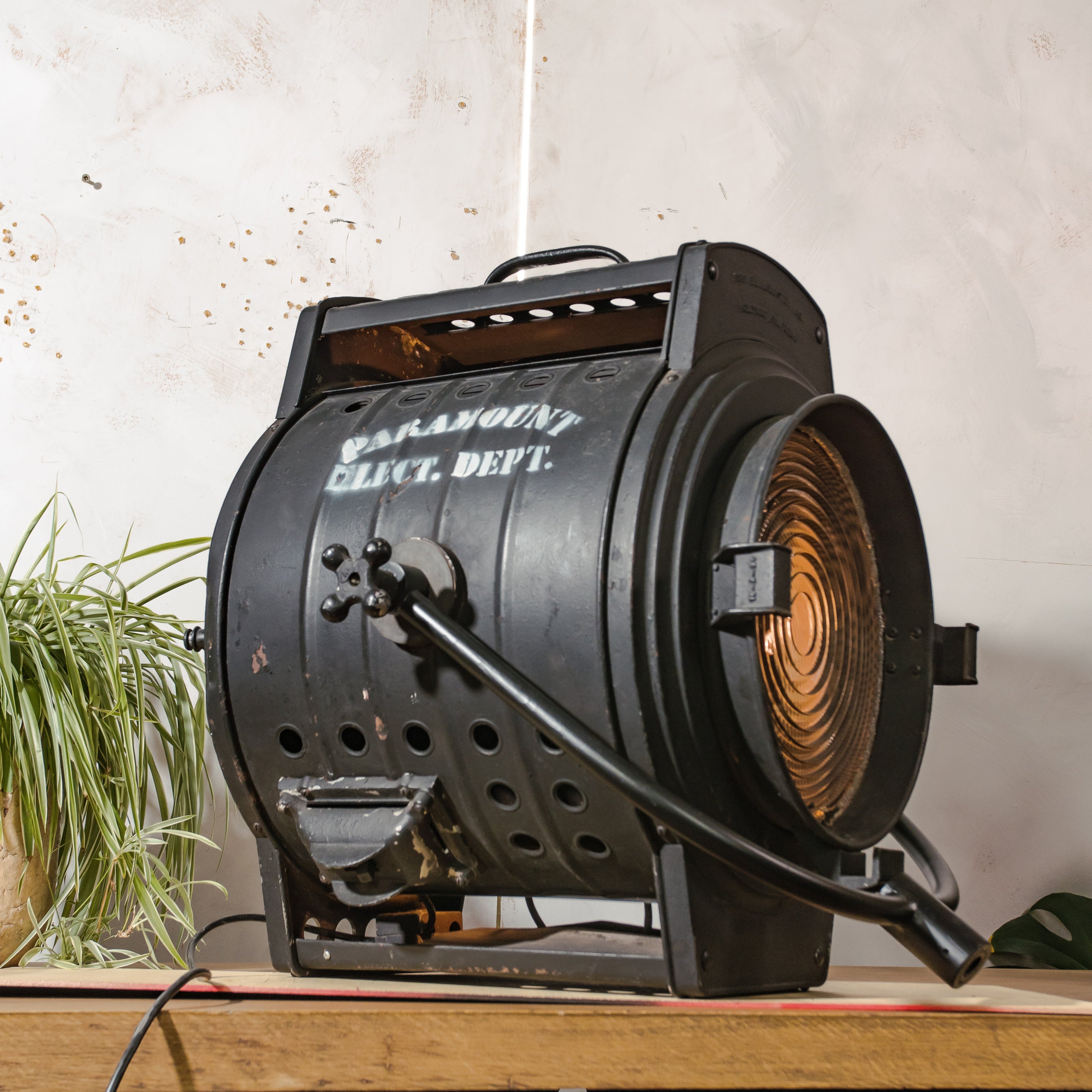 10K Hollywood Film Spotlight by Bardwell & McAlister, Paramount Pictures, Vintage Fresnel Stage Light, Repurposed Cinema Lamp, 1940s