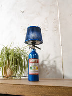 Racing Nitrous Oxide NOS & NX Express bureau of tafel lamp met Power luchtfilter lampenkap, wit + blauw gerecyclede brandblusser JDM