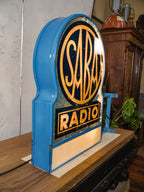 Extremely Rare 1930s SABA Radio Double-Sided Illuminated Dealer Sign – Art Deco German Radio Advertising Lightbox – Museum Quality