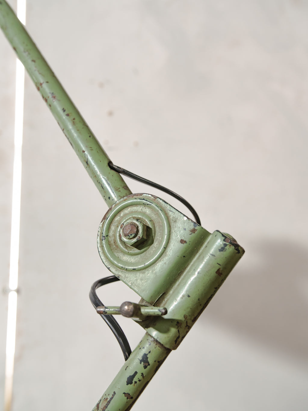 1940s Hala Zeist, Model 122 Swing Arm Lamp, Vintage Industrial Desk Light - Patina Green