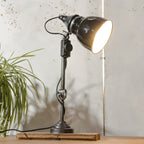 Restored 1920s Rademacher Desk Lamp, Vintage Bauhaus German Enamel shade Task Light