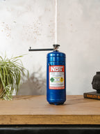 NOS Nitrous Oxide Toilet Paper Holder, Upcycled Fire Extinguisher, Automotive Garage Bathroom Toilet Decor