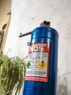 NOS Nitrous Oxide Toilet Paper Holder, Upcycled Fire Extinguisher, Automotive Garage Bathroom Toilet Decor