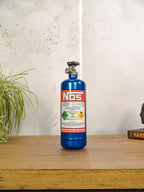 NOS Style Nitrous Bottle Decor, Upcycled Fire Extinguisher Prop – Fast & Furious Inspired Car Decor – Garage / Man Cave Display