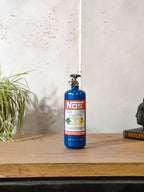 NOS Style Nitrous Bottle Decor, Upcycled Fire Extinguisher Prop – Fast & Furious Inspired Car Decor – Garage / Man Cave Display