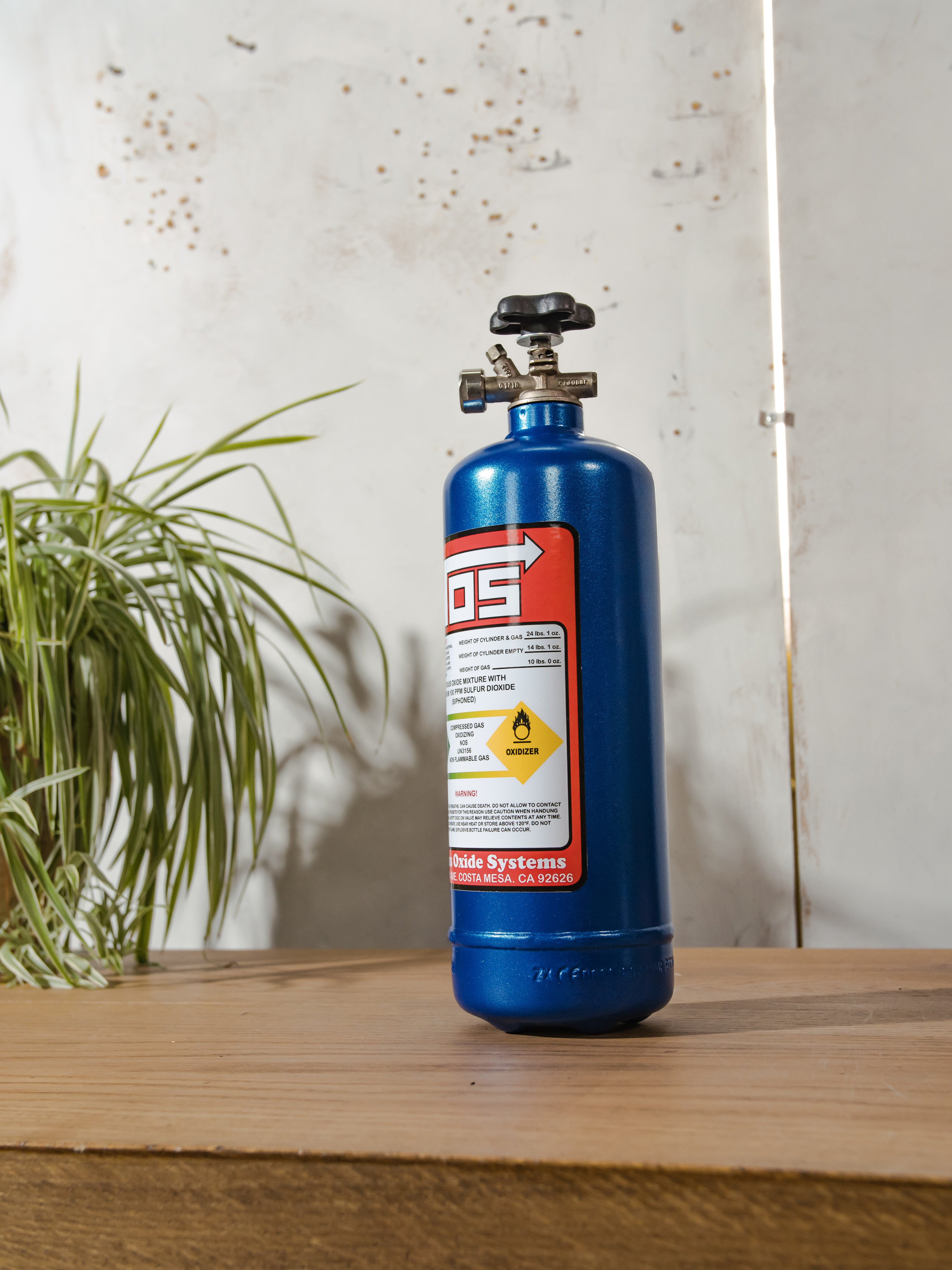 NOS Style Nitrous Bottle Decor, Upcycled Fire Extinguisher Prop – Fast & Furious Inspired Car Decor – Garage / Man Cave Display