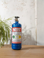 NOS Style Nitrous Bottle Decor, Upcycled Fire Extinguisher Prop – Fast & Furious Inspired Car Decor – Garage / Man Cave Display