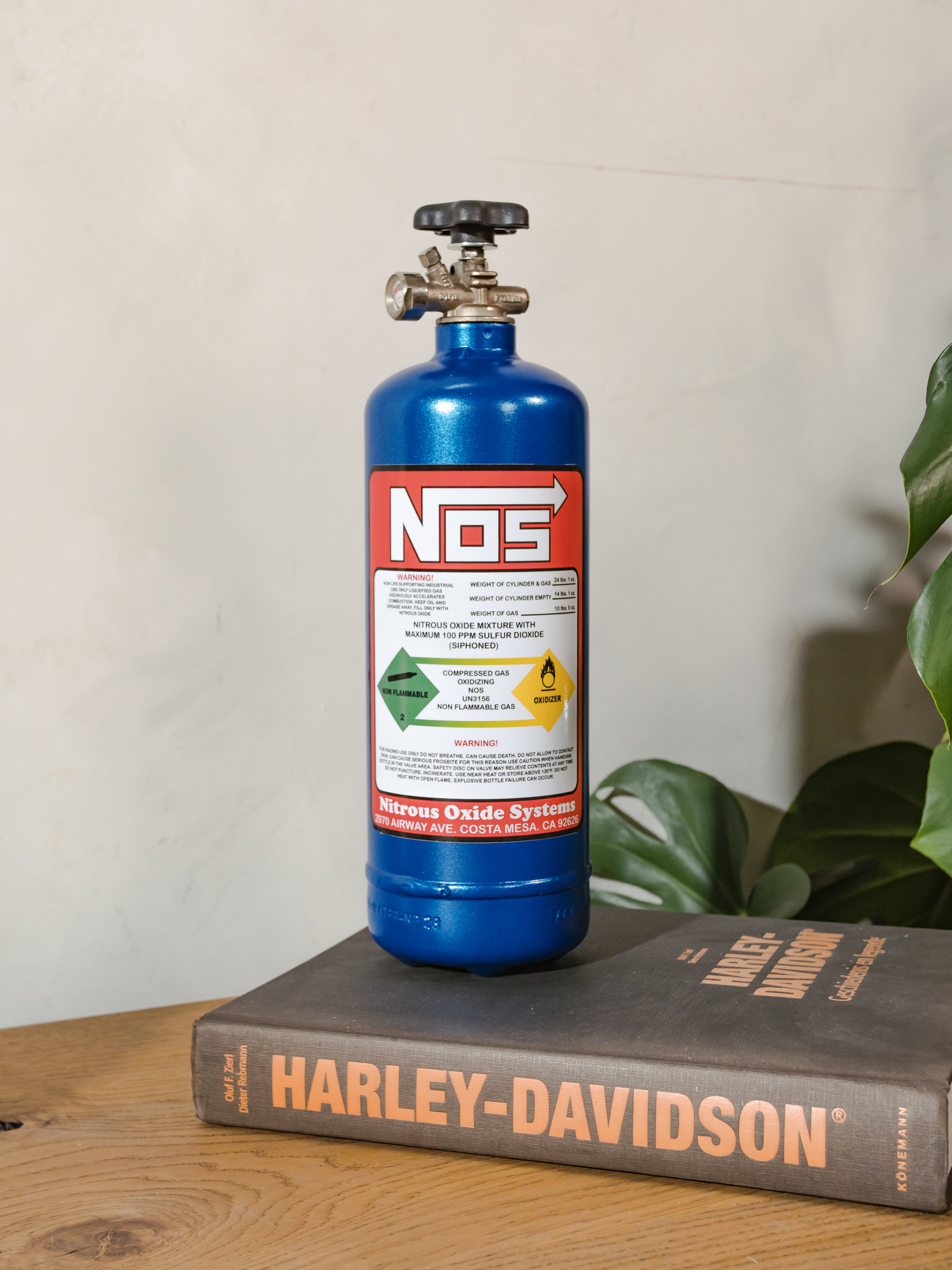 NOS Style Nitrous Bottle Decor, Upcycled Fire Extinguisher Prop – Fast & Furious Inspired Car Decor – Garage / Man Cave Display