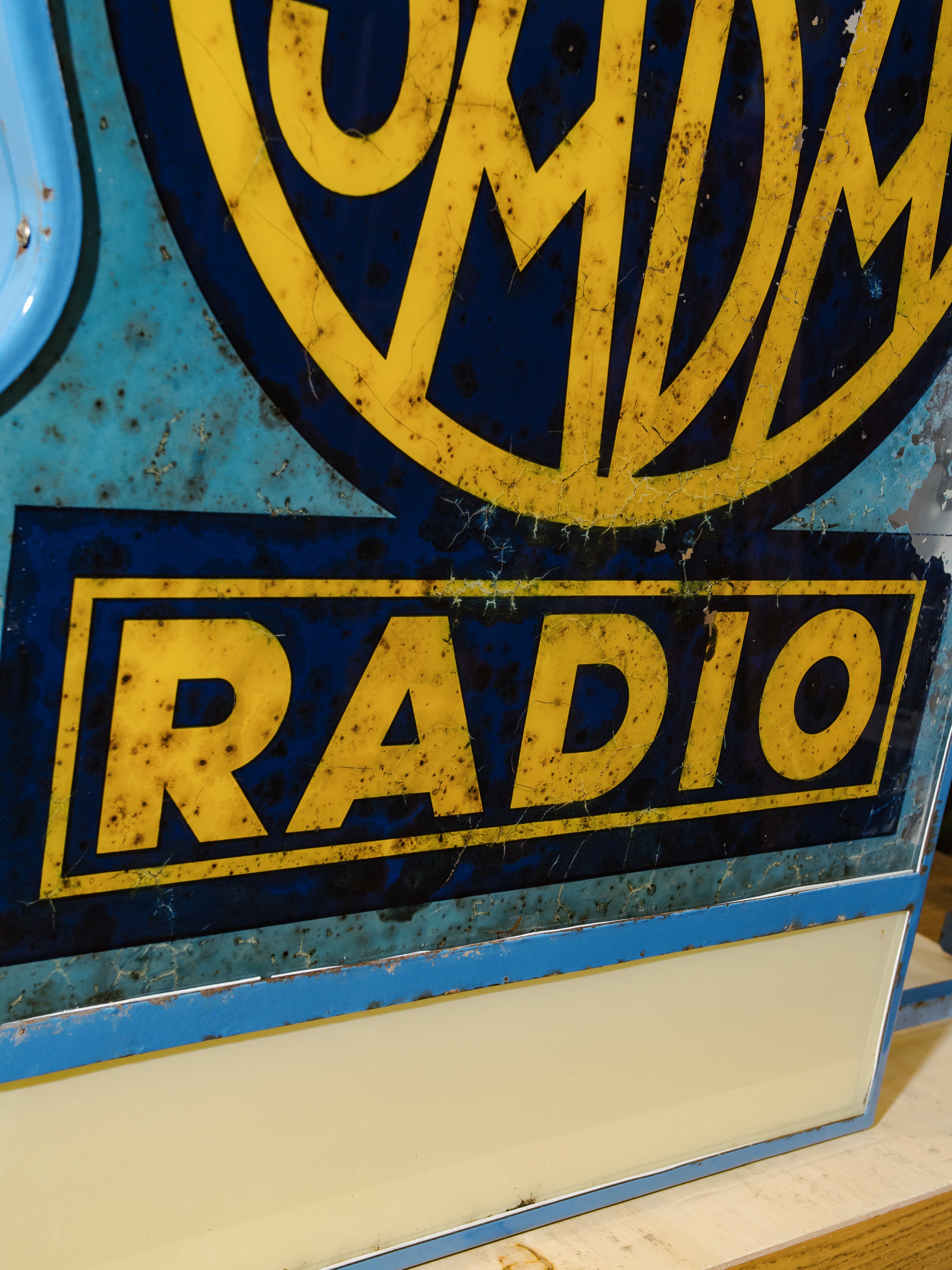 Extremely Rare 1930s SABA Radio Double-Sided Illuminated Dealer Sign – Art Deco German Radio Advertising Lightbox – Museum Quality