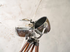 1950s Polished Strand Electric Patt 123 Theater Spotlight Floor Lamp, Surveying Tripod Stage Light, Film loft lighting