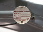 Gray anthracite Surgical Hospital Spotlight by Heraeus Hanaulux London, Designer Unique Floor Lamp, Wooden Army Crutch Tripod