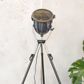Vintage Sovjet CCCP fabrieks spotlight lamp, industriële Bosch statief vloerlamp, jaren 70