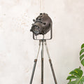 Vintage Strand Patt 23 theaterspot vloerlamp, industriële Bosch statief vloerlamp, Britse toneelverlichting uit de jaren 60
