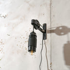 Repurposed LENS Wall lamp, Photo camera 80-200 mm RMC Tokina lighting, Upcycling Pulley light, gift for Photographers