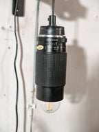 Repurposed LENS Wall lamp, Photo camera 80-200 mm RMC Tokina lighting, Upcycling Pulley light, gift for Photographers