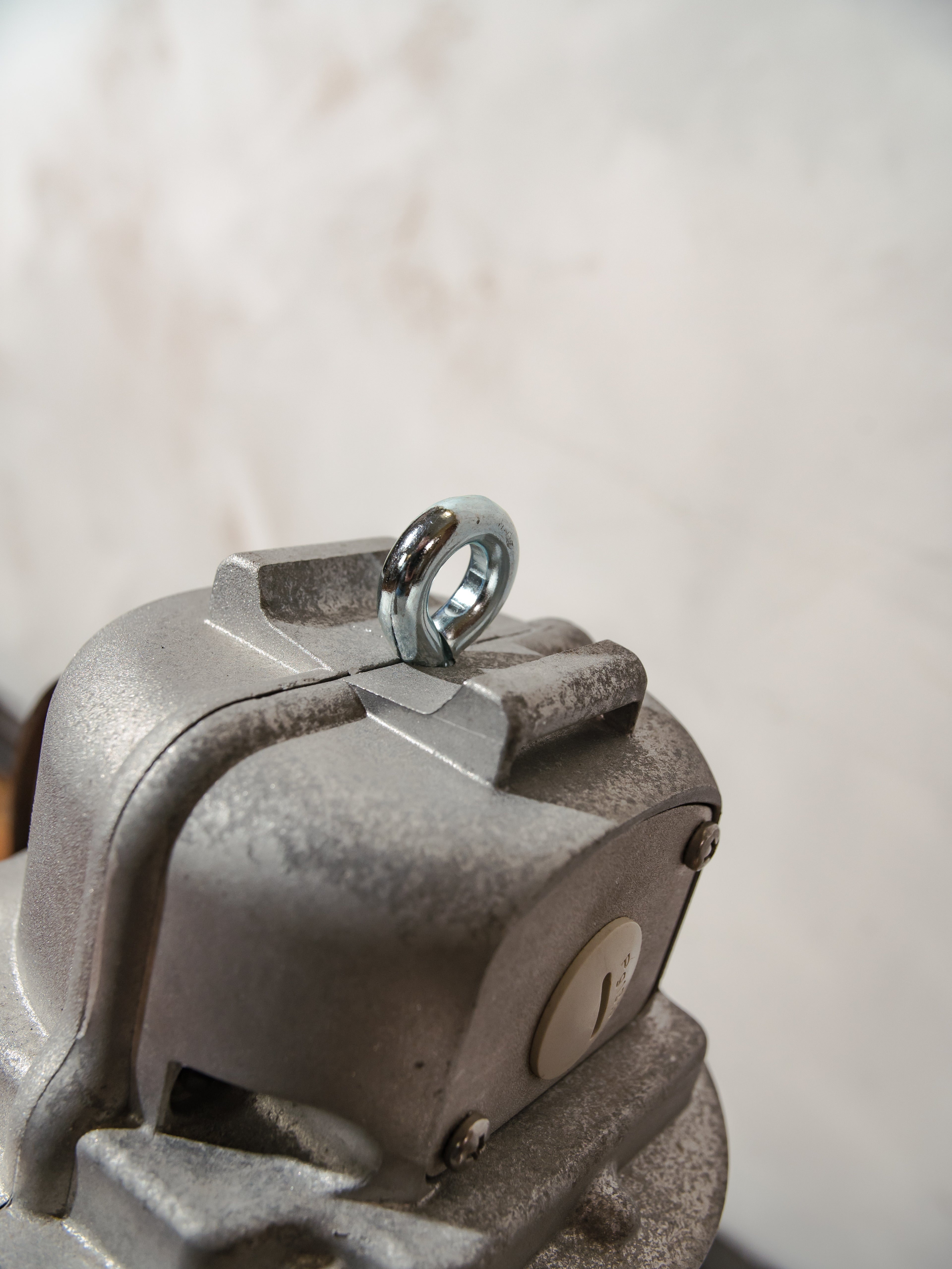 1980s Zumtobel Staff Pendant Lamp by Charles Keller, Original Industrial Designer Light, Silver shade, Austrian Vintage Lighting