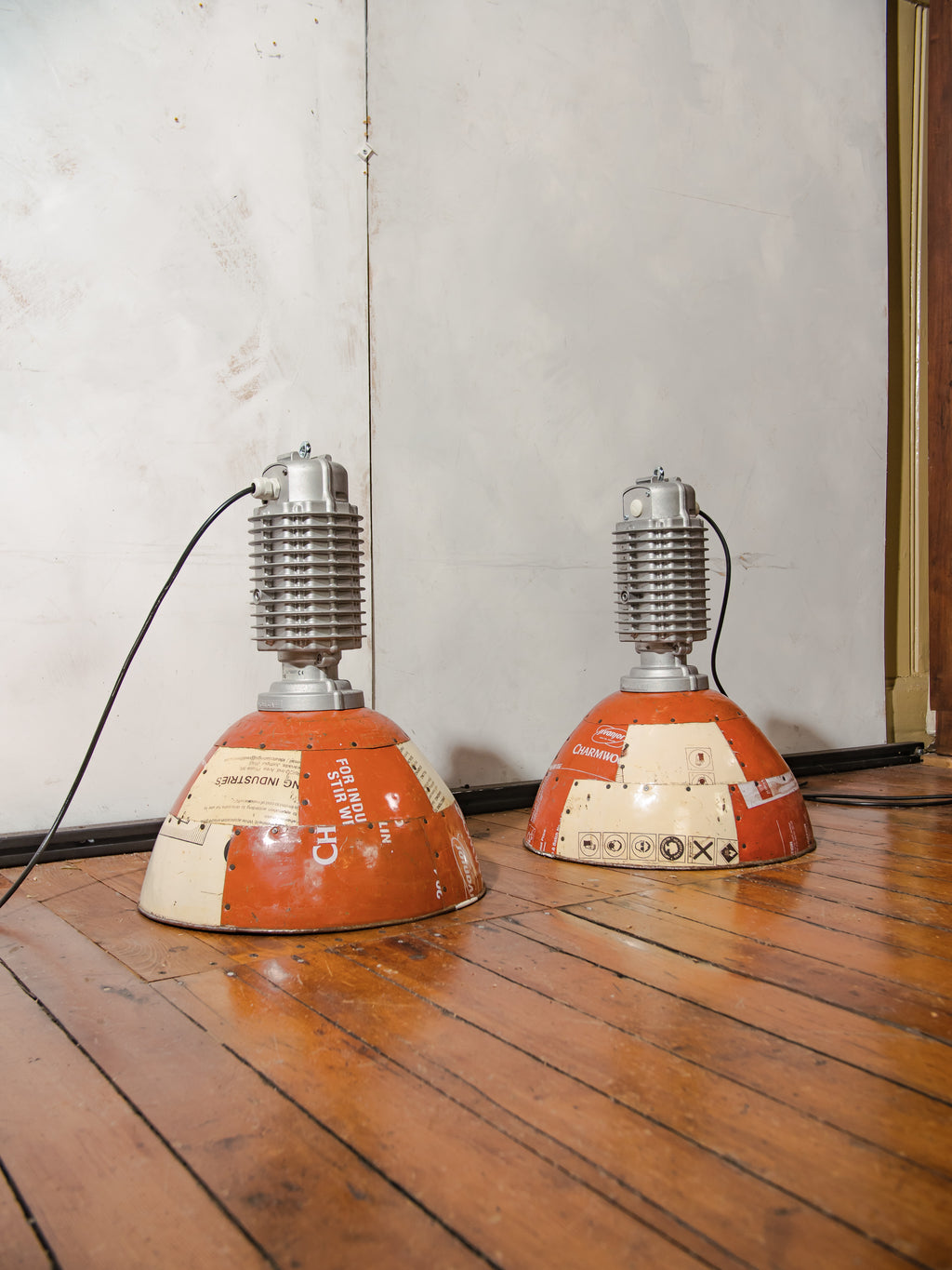 1980s Zumtobel Staff Pendant Light by Charles Keller, Industrial Design Lamp with Fairtrade Upcycled Tin Shade, Austrian Vintage Lighting