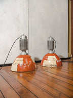 Hanglamp Zumtobel Staff uit de jaren 80 van Charles Keller, industrieel designlamp met fairtrade, gerecyclede tinnen kap, Oostenrijkse vintage verlichting