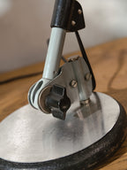 1950s Midgard R2 Desk Lamp, Curt Fischer Design Lighting, original paint and aluminum shade