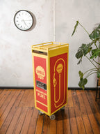 Lufthansa Airplane Trolley Upcycled, Unique Vintage Shell Gas Pump Design, Retro Aviation Storage Cabinet, Airline Galley Roling Bar Cart