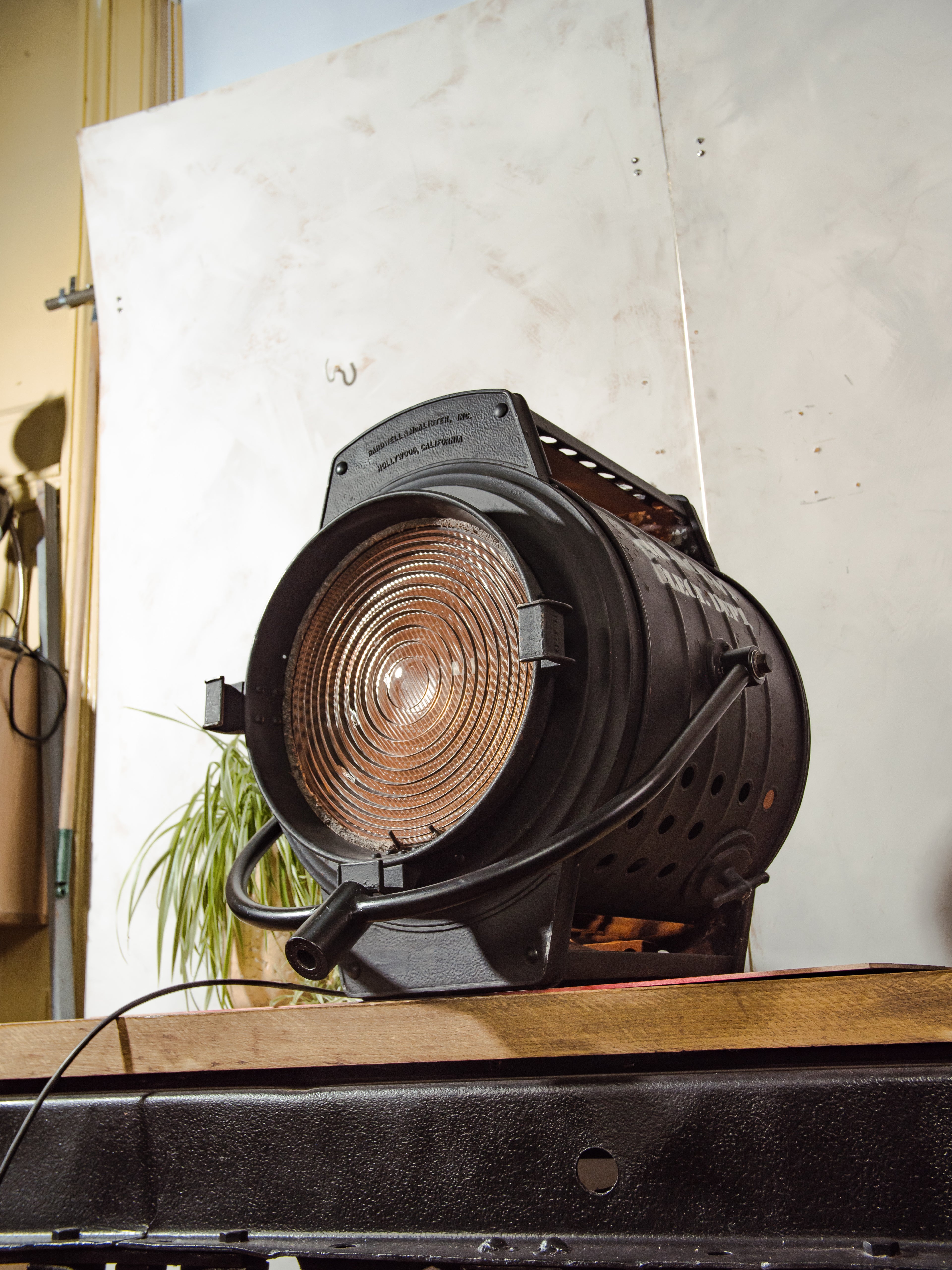 10K Hollywood Film Spotlight by Bardwell & McAlister, Paramount Pictures, Vintage Fresnel Stage Light, Repurposed Cinema Lamp, 1940s