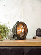 Tank zoeklicht uit de Koude Oorlog, T55 Tank militaire lamp – Industriële statementverlichting – Vintage legerzoeklicht – Gerecyclede militaire decoratie