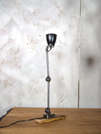 EDL two-arm machinist lamp, polished, 1950s, detail view 3